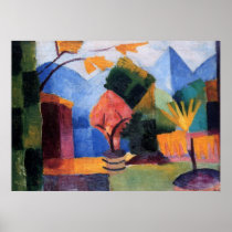 August Macke - Garden at Thuner Lake 1913 oil