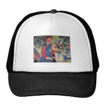 August Macke  - Girl w/ Fish Bell 1914 Fischglocke Mesh Hats
