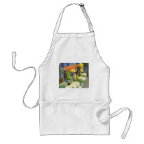 August Macke - House in Garden 1914 Waterolor Aprons