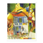 August Macke - Inner Court of Country House 1914 Post Card