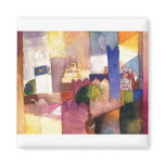 August Macke - Kairouan (III) 1914 Watercolor Fridge Magnet