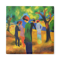 August Macke - Lady in a Green Jacket
