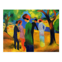 August Macke - Lady in a Green Jacket Post Card