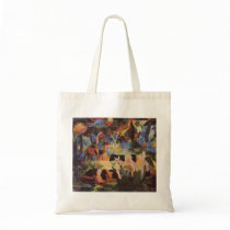 August_Macke - Landscape w/ Cows and Camel 1914 Canvas Bag