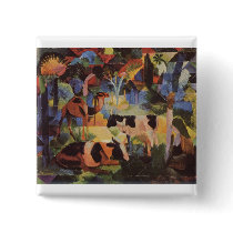 August_Macke - Landscape w/ Cows and Camel 1914