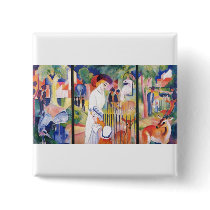 August Macke - Large Zoo Garden Triptychon 1913