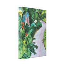 August Macke - Path in the garden Stretched Canvas Print