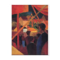 August Macke - Seiltänzer 1914 Oil Canvas Circus postcards