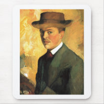 August Macke - Self Portrait with Hat 1909 Oil