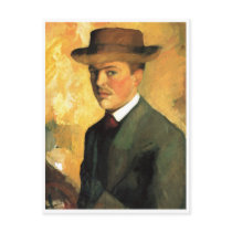 August Macke - Self Portrait with Hat 1909 Oil
