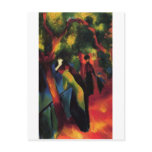 August Macke - Sonniger Weg - 1913 - Sunny Way Oil Postcard