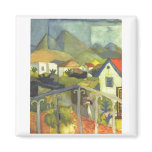 August_Macke - St. Germain bei Tunis 1914 Fridge Magnet