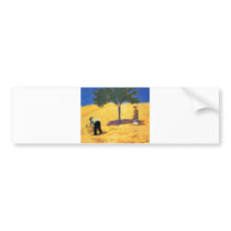 August_Macke Tree in Cornfield 1907 Oil and Pencil
