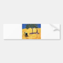 August_Macke Tree in Cornfield 1907 Oil and Pencil Bumper Sticker