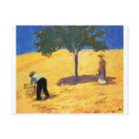 August_Macke Tree in Cornfield 1907 Oil and Pencil Postcard