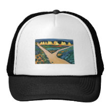 August Macke - Vegetable Fields 1911 Oil on Canvas Trucker Hat