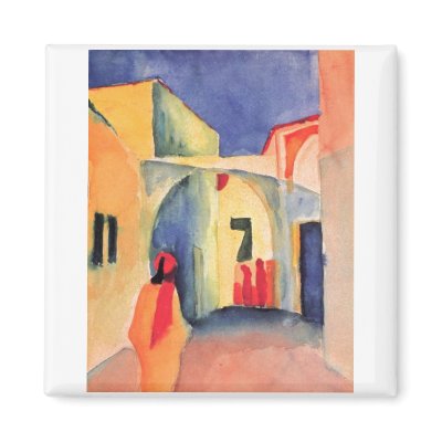 August Macke - View Into A Lane 1914 watercolor by inquester