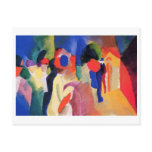August Macke - With Yellow Jacket 1913 Watercolor