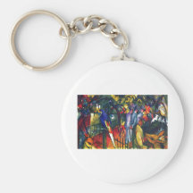 August Macke - Zoo Garden 1912 Oil on Canvas Keychains