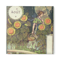 August Refrigerator Magnets