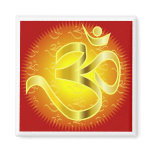 Aum or Om Symbol in yellows & reds