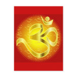 Aum or Om Symbol in yellows & reds
