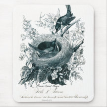 Aunt Abby's Birds Sketch Mousepad