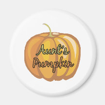 Aunt's Pumpkin Refrigerator Magnet