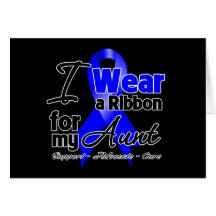 Aunt - Colon Cancer Ribbon Greeting Card