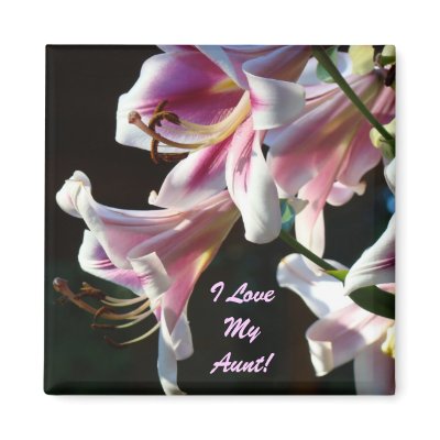 Aunt magnet I Love My Aunt! magnets gifts Lilies by Basleeartprintgifts