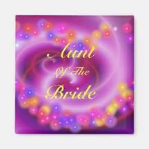 Aunt Of The Bride Swirly Heart Magnet