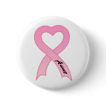 Aunt Pink Ribbon Button