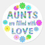 Aunt Round Stickers
