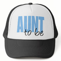 Aunt To Be (Blue Block Font) Hat