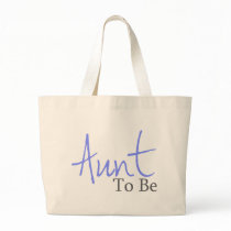 Aunt To Be (Blue Script) Bags