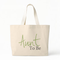 Aunt To Be (Green Script) Bags