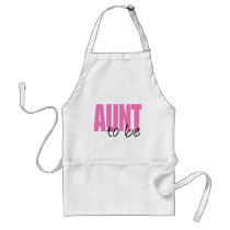 Aunt To Be (Pink Block Font) Apron