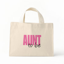 Aunt To Be (Pink Block Font) Canvas Bags