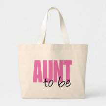 Aunt To Be (Pink Block Font) Bags