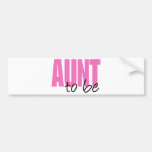 Aunt To Be (Pink Block Font) Bumper Stickers