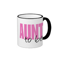 Aunt To Be (Pink Block Font) Mug