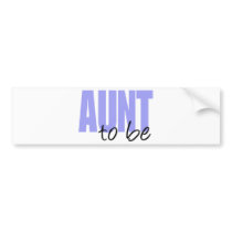 Aunt To Be (Purple Block Font) Bumper Sticker