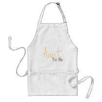 Aunt To Be (Yellow Script) Aprons