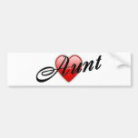 Aunt with Heart Graphic Bumper Sticker