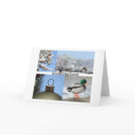 Aunt wonderful holiday season blue winter collage greeting card