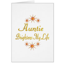 Auntie Brightens My Life Card