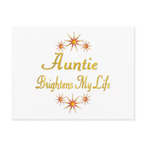Auntie Brightens My Life Post Cards