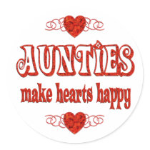 Auntie Hearts Sticker