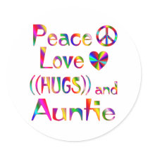 Auntie Hugs Stickers