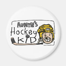 Auntie's Hockey Kid Fridge Magnet